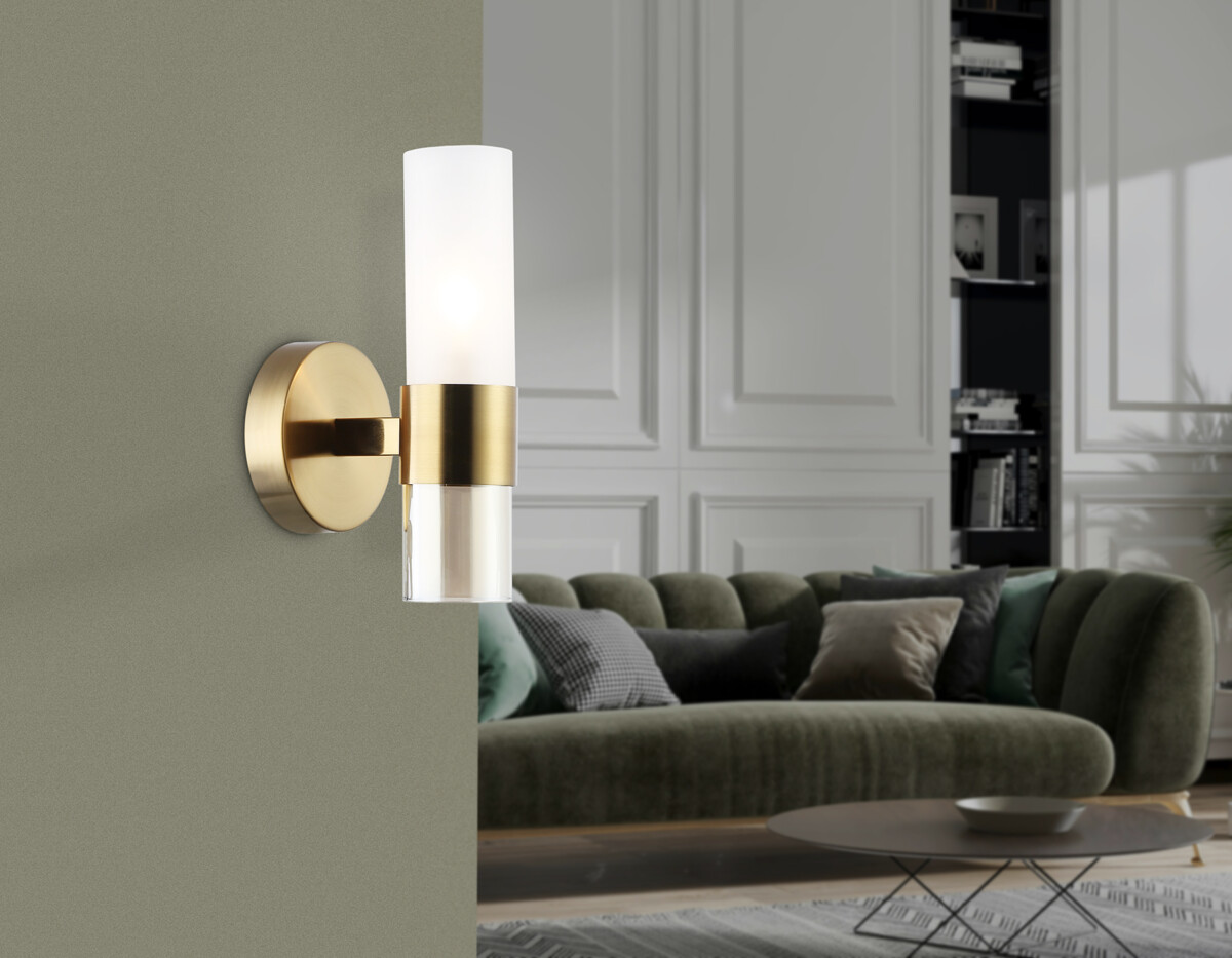 в наличии LH55116 BS/FR/TI латунь/белый матовый/янтарь E14 max 40W 130*100*225 - купить в интернет-магазине Светильники Торг