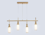 LH55274/4 BS/FR латунь/белый матовый E14*4 max 40W 845*65*1150 — изображение 2
