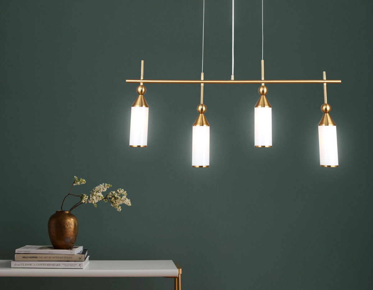 LH55274/4 BS/FR латунь/белый матовый E14*4 max 40W 845*65*1150 — изображение 7