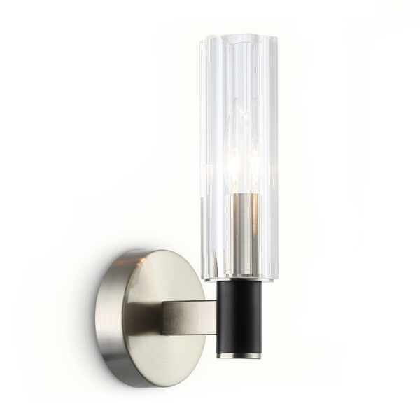 LH55507 SN/BK/CL сатин никель/черный/прозрачный E14 max 40W 120*100*250