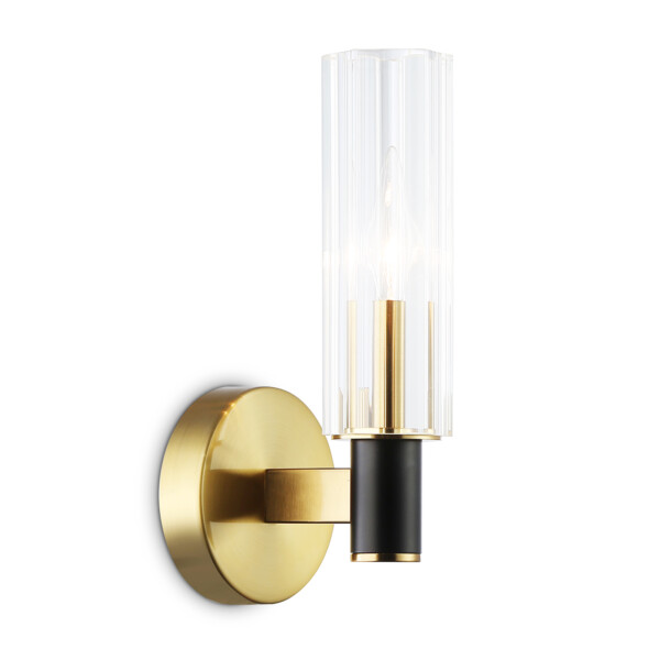 LH55517 BK/BS/CL черный/латунь/прозрачный E14 max 40W 120*100*250