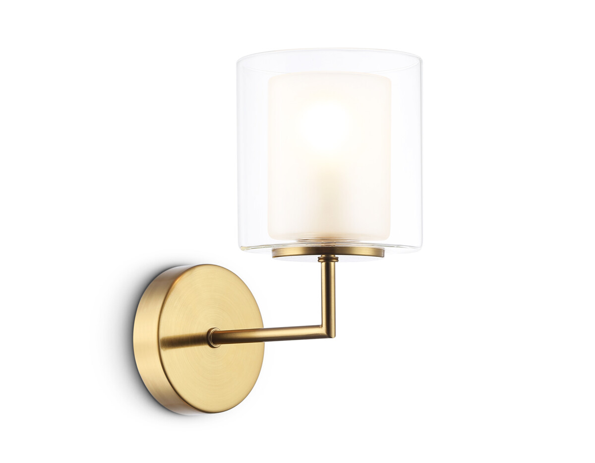 LH56015 BS/FR латунь/белый матовый E14 max 40W 190*120*220 — изображение 1