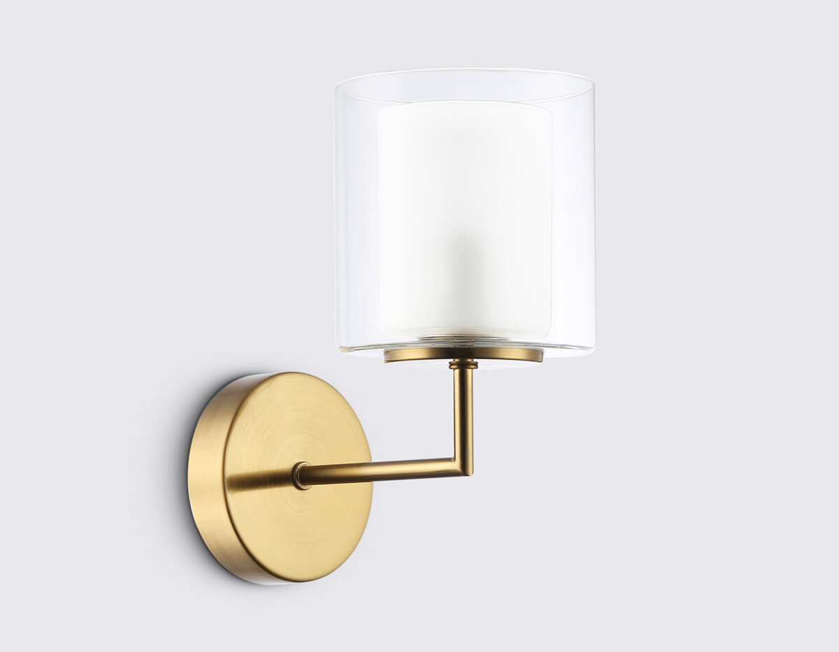 LH56015 BS/FR латунь/белый матовый E14 max 40W 190*120*220 — изображение 4