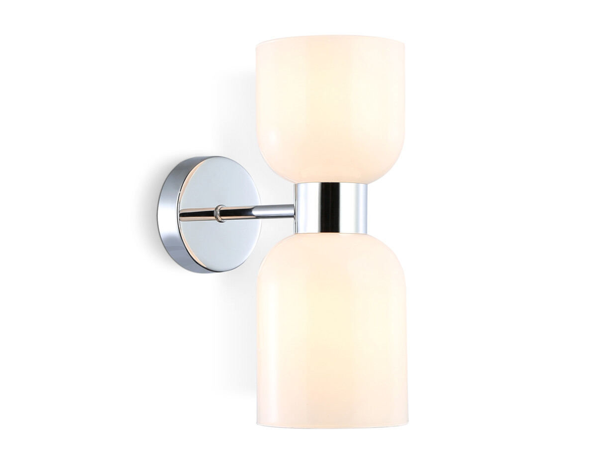 LH56087 LH56087/2 СH/FR хром/белый матовый E14*2 max 40W 215*120*300 — изображение 1