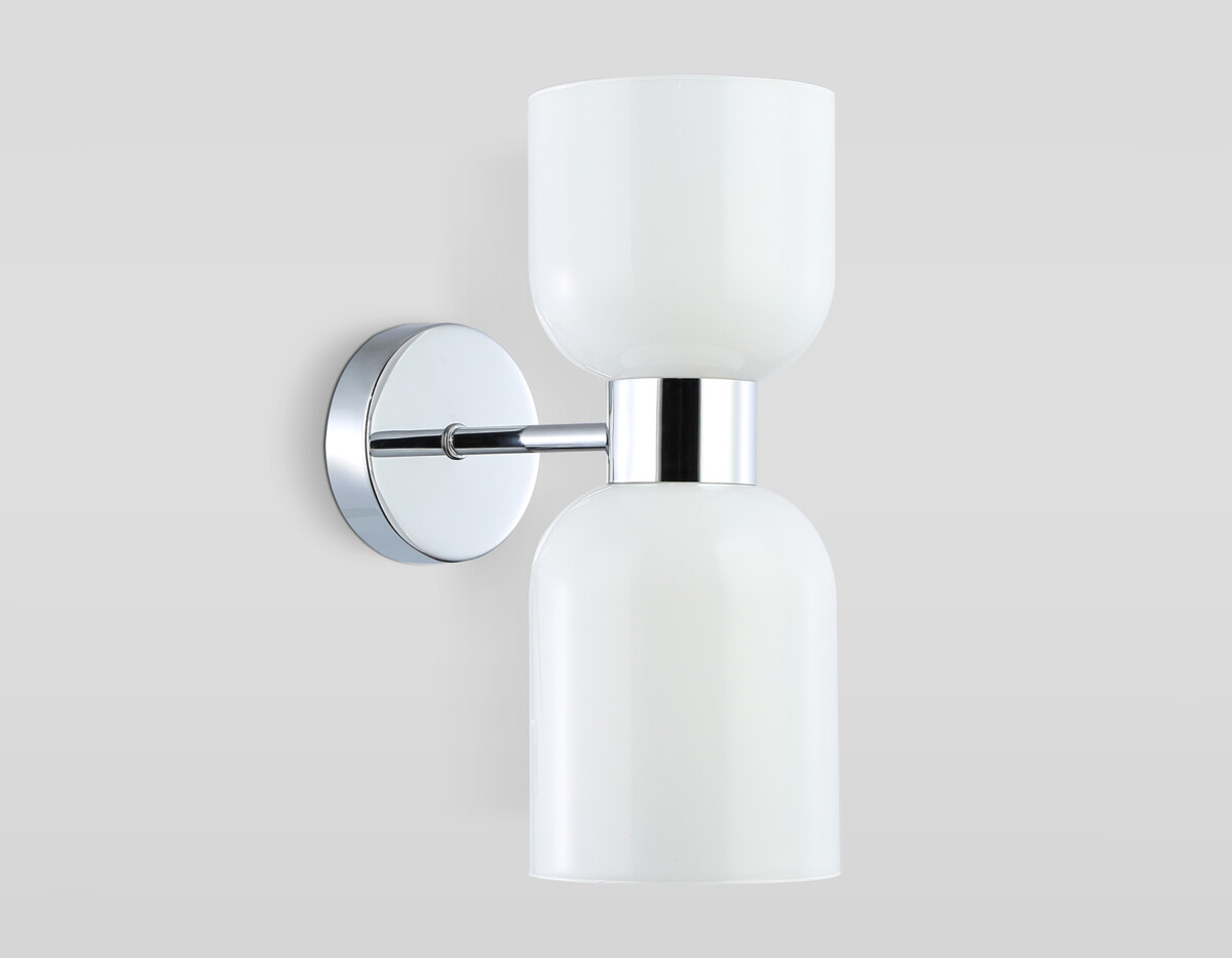 LH56087/2 СH/FR хром/белый матовый E14*2 max 40W 215*120*300 — изображение 4