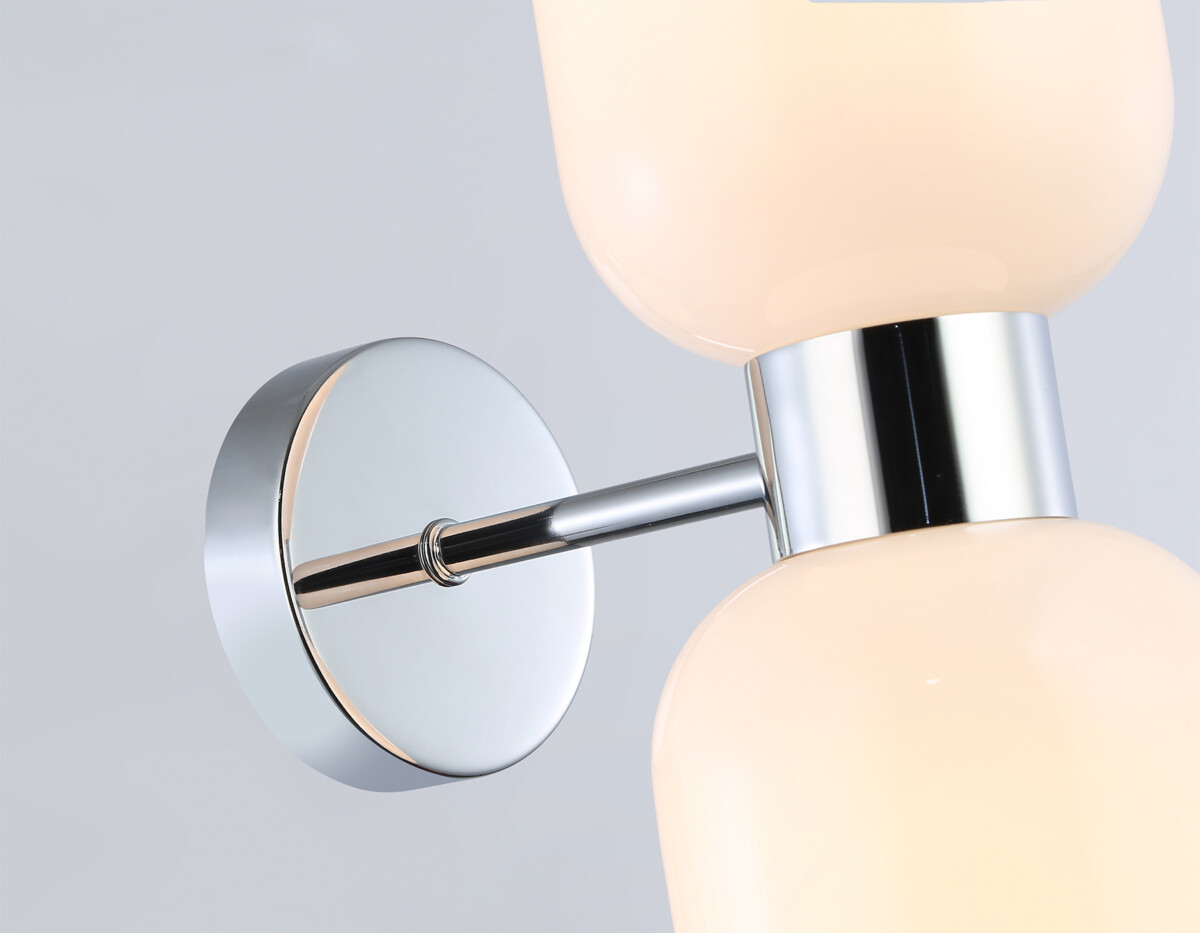 LH56087/2 СH/FR хром/белый матовый E14*2 max 40W 215*120*300 — изображение 6