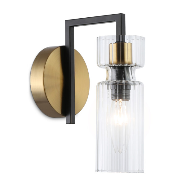 LH56119 BK/BS/CL черный/латунь/прозрачный E14 max 40W 150*100*210