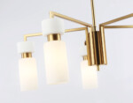 LH56124/5 BS/FR латунь/белый матовый E14*5 max 40W D605*350 — изображение 5