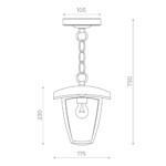 SL081.403.01 Светильник уличный подвесной ST-Luce Черный/Черный, Прозрачный E27 1*40W SIVINO — изображение 4