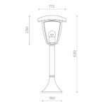 SL081.405.01 Светильник уличный наземный ST-Luce Черный/Черный, Прозрачный E27 1*40W SIVINO — изображение 3