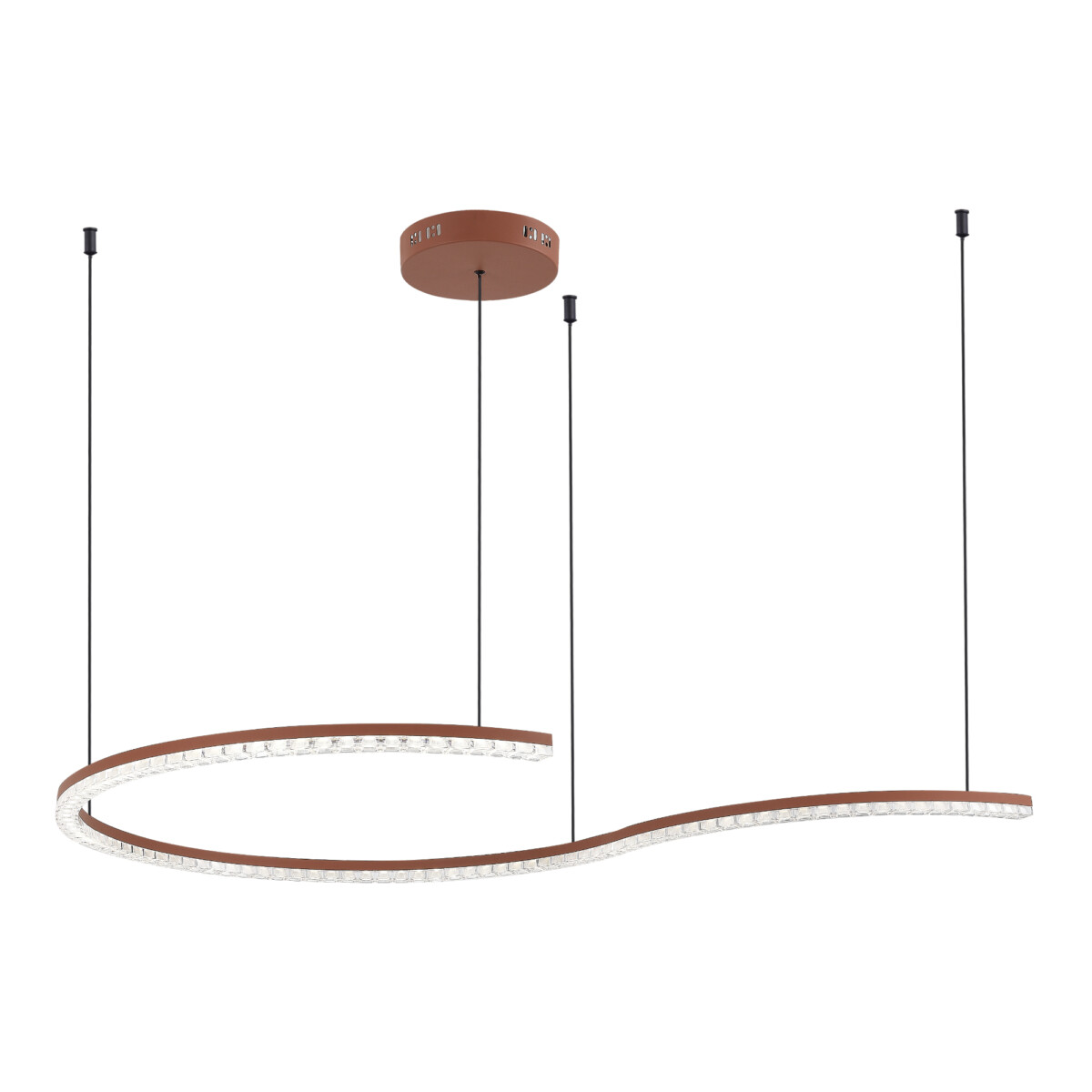 SL1018.603.01 Светильник подвесной ST-Luce терракотовый/прозрачный LED 1*65W 4000K EUCLIDICS — изображение 1