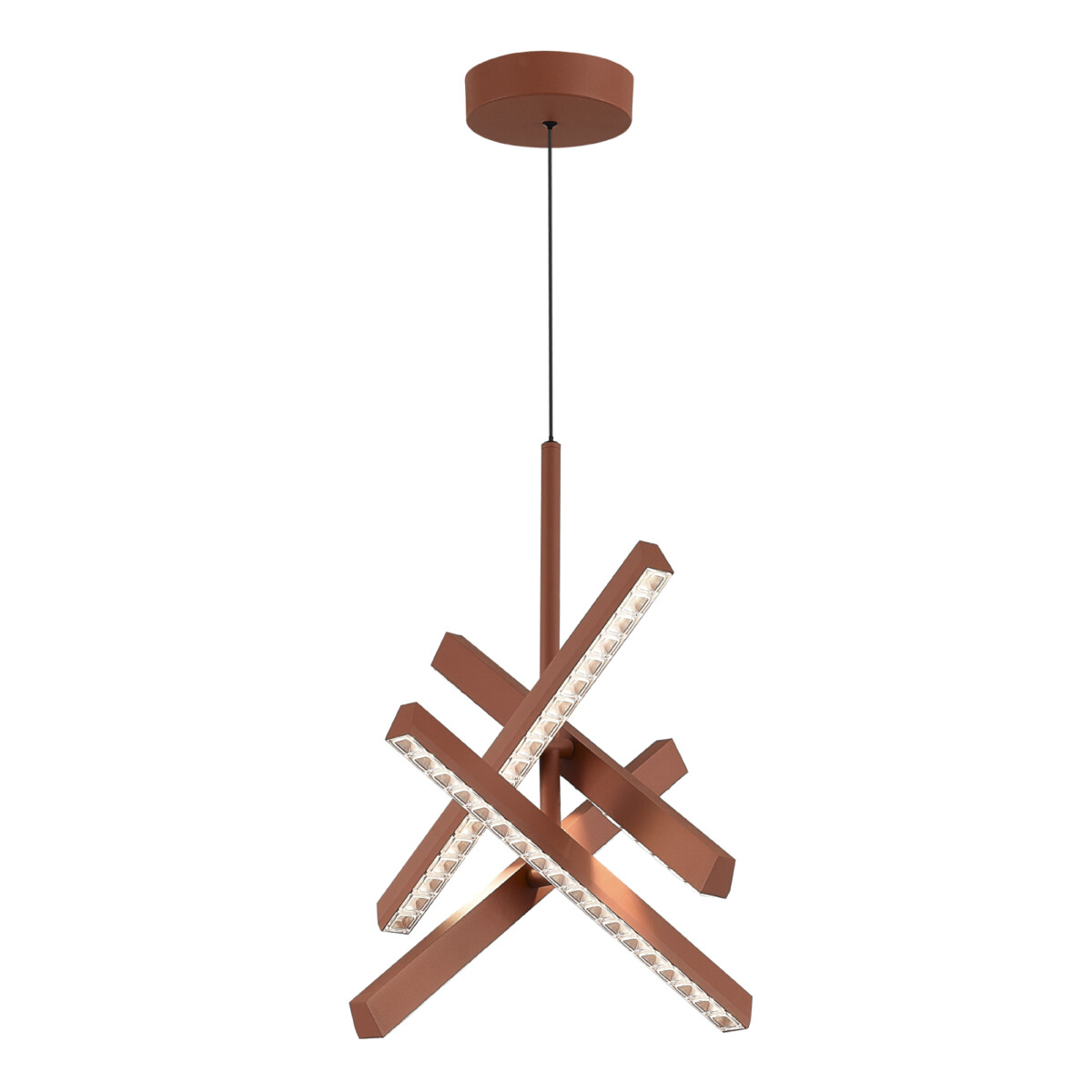 SL1018.613.04 Светильник подвесной ST-Luce терракотовый/прозрачный LED 1*43W 4000K EUCLIDICS — изображение 1