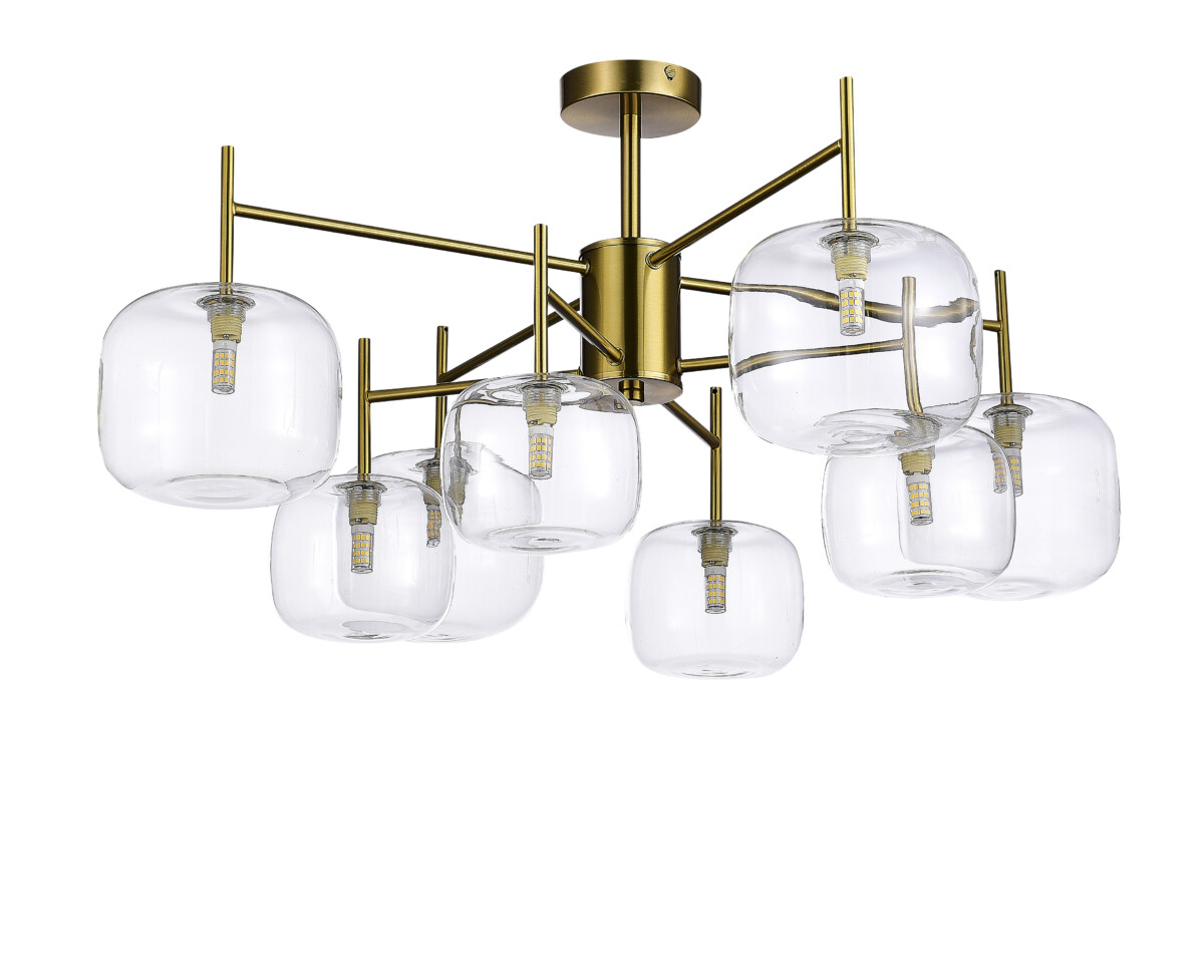 SL1049.302.08 Люстра потолочная ST-Luce Латунь/Прозрачный G9 8*5W FINN — изображение 2