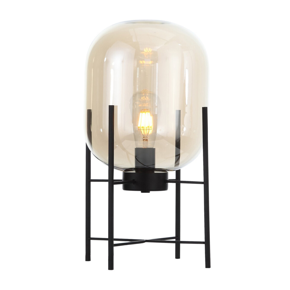 SL1050.505.01 Прикроватная лампа ST-Luce Черный/Коньячный E27 1*40W (из 2-х коробок) BURASCA — изображение 1