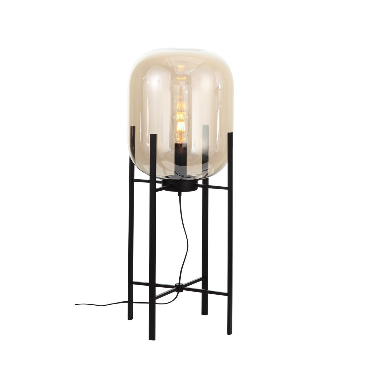 SL1050.515.01 Торшер ST-Luce Черный/Коньячный E27 1*40W (из 2-х коробок) BURASCA — изображение 1