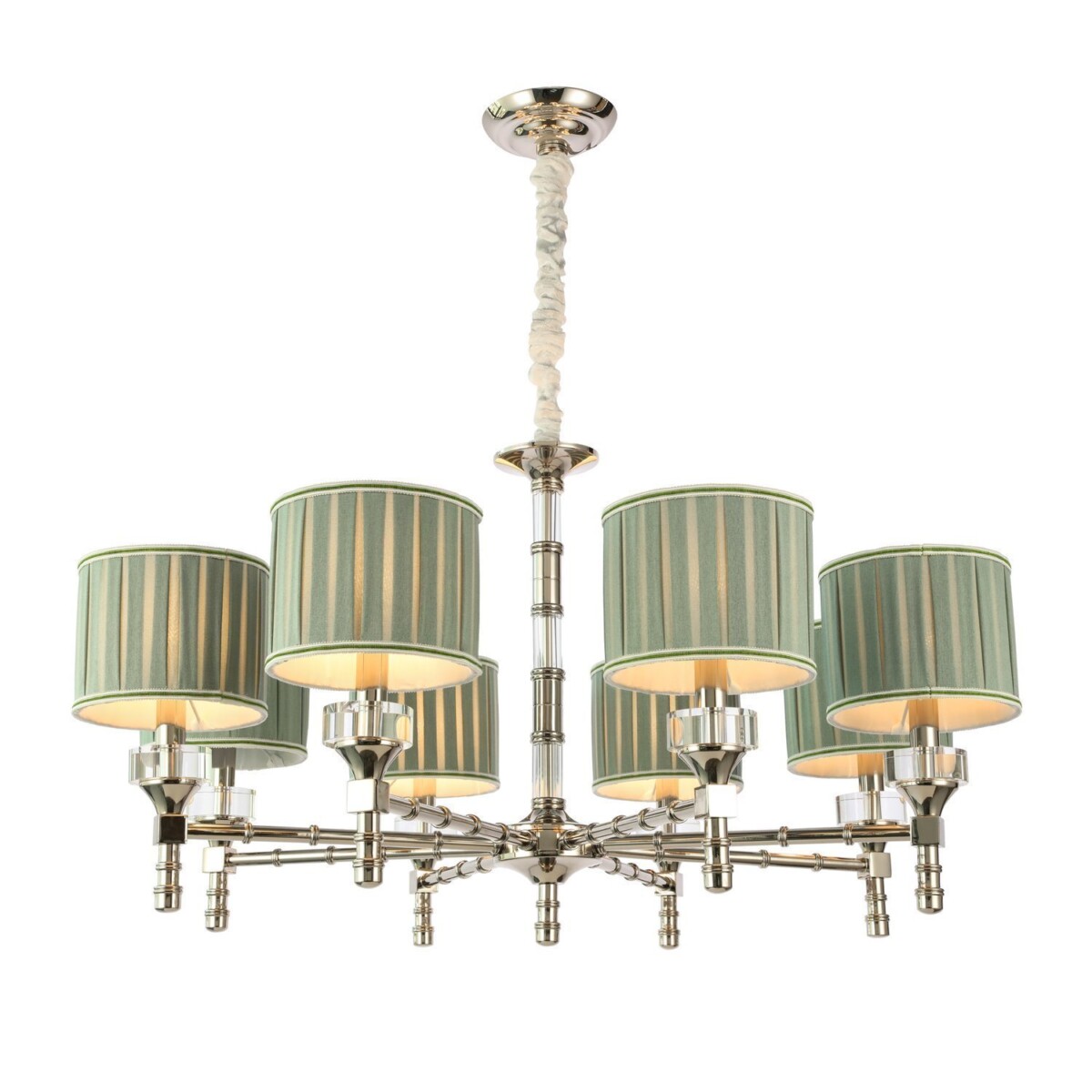 SL1121.103.08_01W SL1121.103.08 Люстра подвесная ST-Luce Никель/Оливковый E14 8*40W OLEO — изображение 1