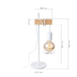 SL1142.504.01 Прикроватная лампа Белый, Светлое дерево E27 1*60W BAGETTI — изображение 4