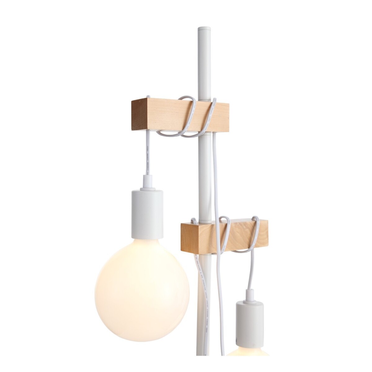 SL1142.505.01 Светильник напольный Белый, Светлое дерево E27 2*60W BAGETTI — изображение 2