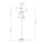 SL1142.505.01 Светильник напольный Белый, Светлое дерево E27 2*60W BAGETTI — изображение 4