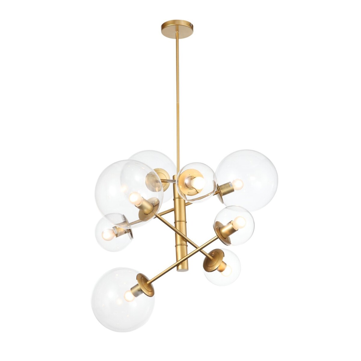 SL1150.203.08 Светильник подвесной ST-Luce Матовое золото/Прозрачный E27 8*40W (из 3-х коробок) LIORA — изображение 2