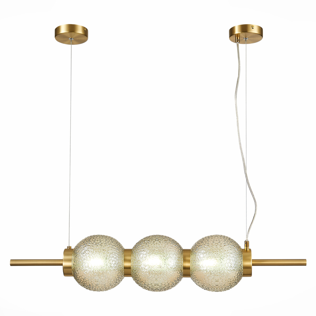 SL1155.313.03_01W SL1155.313.03 Светильник подвесной ST-Luce Латунь/Коньячный E14 3*40W MARENA — изображение 1