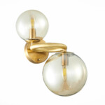 SL1162.301.02 Светильник настенный ST-Luce Латунь/Коньячный E14 2*40W GORIZIA — изображение 2