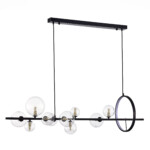 SL1165.423.15 Светильник подвесной ST-Luce Черный/Прозрачный G4 10+1*5W 4000K NECTON — изображение 2