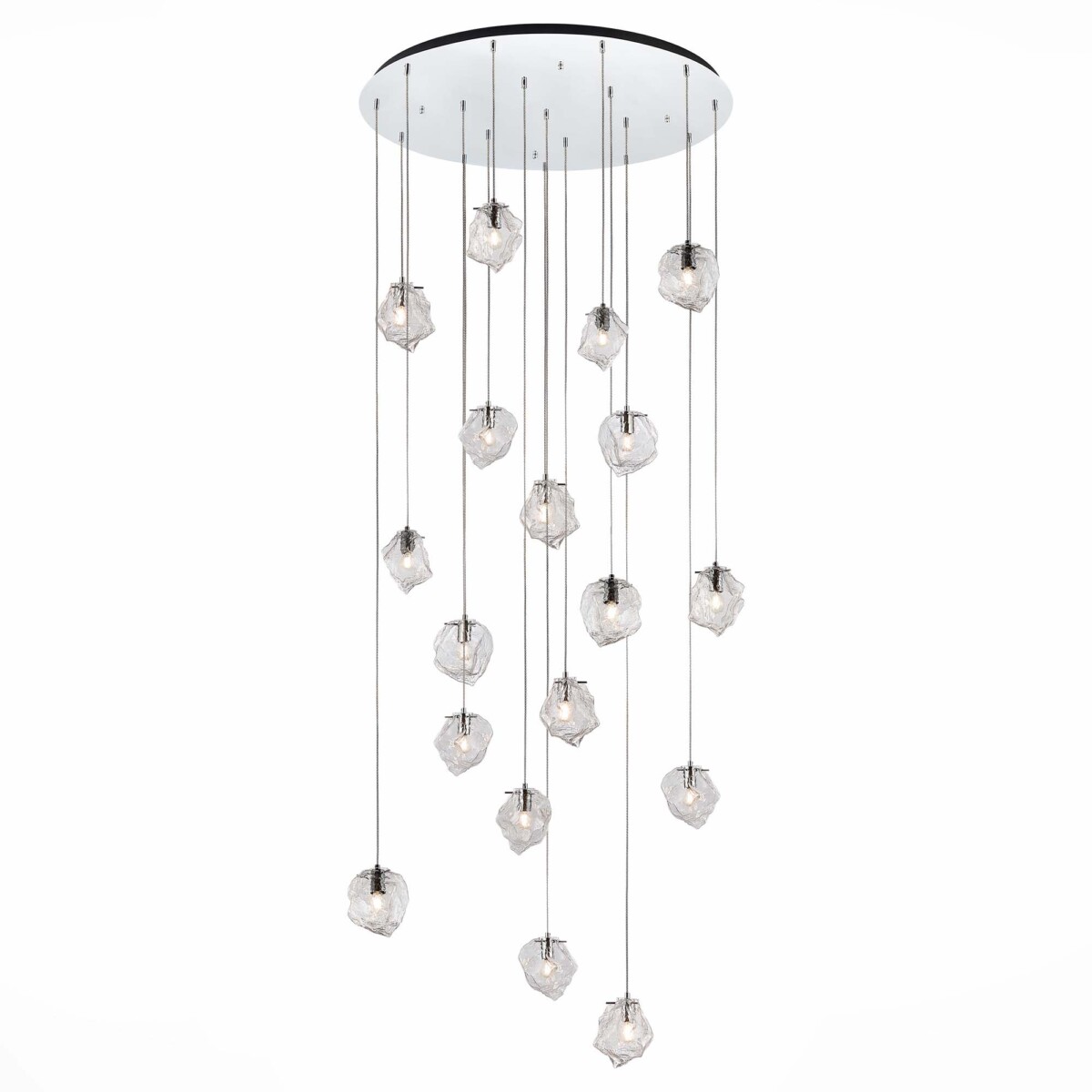 SL1175.103.18_01W SL1175.103.18 Светильник подвесной ST-Luce Хром/Прозрачный E14 18*40W PORTICI — изображение 1