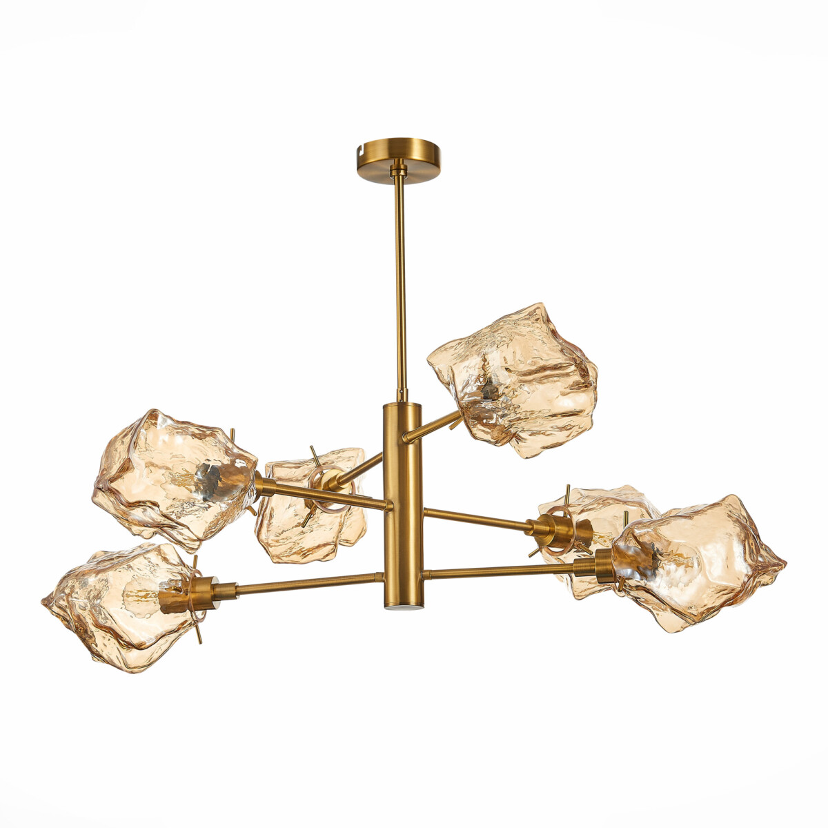 SL1175.302.06 Люстра потолочная ST-Luce Латунь/Янтарный E14 6*40W PORTICI — изображение 2