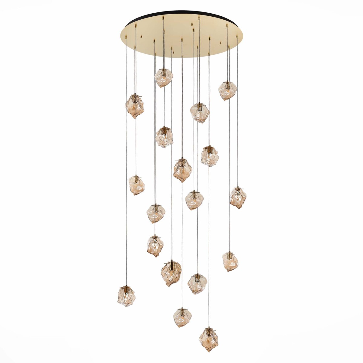 SL1175.303.18 Светильник подвесной ST-Luce Латунь/Янтарный E14 18*40W PORTICI — изображение 2