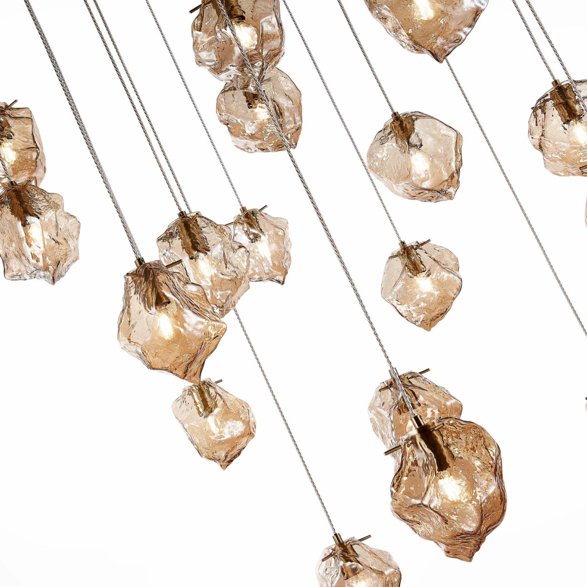 SL1175.303.18 Светильник подвесной ST-Luce Латунь/Янтарный E14 18*40W PORTICI — изображение 3