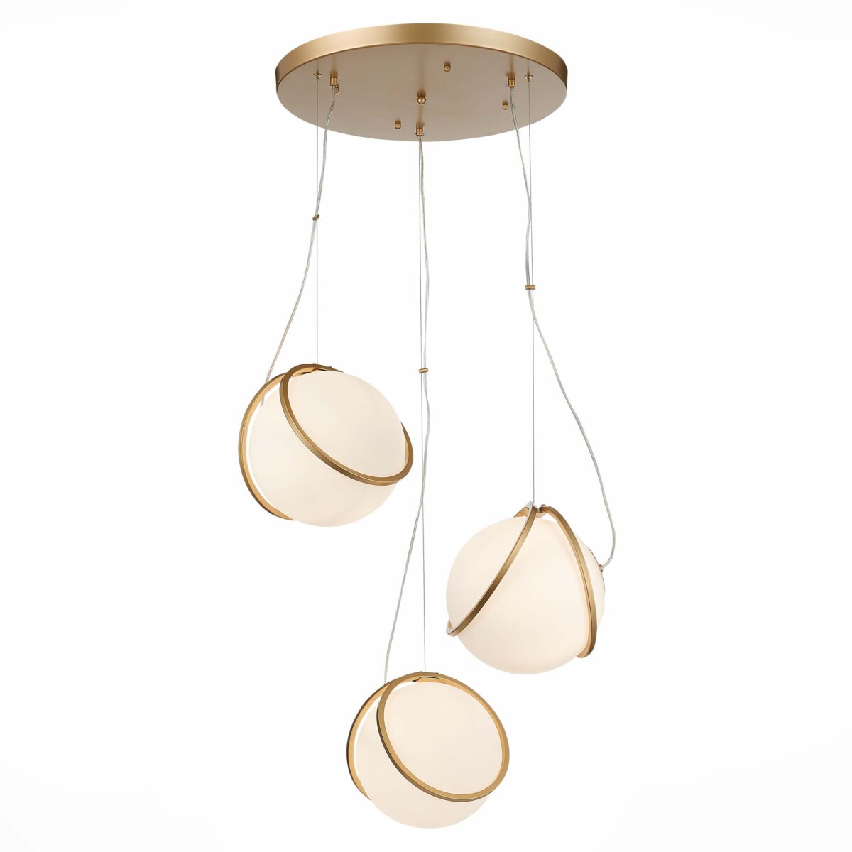 SL1181.353.03_01W SL1181.353.03 Светильник подвесной ST-Luce Латунь/Латунь, Белый E27 3*40W ACERRA — изображение 1