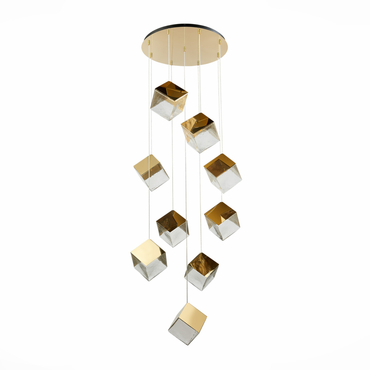 SL1182.203.09 Светильник подвесной ST-Luce Золотистый/Прозрачный, Золотистый G9 9*5W RIELLO — изображение 2