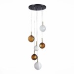 SL1183.543.06 Светильник подвесной ST-Luce Латунь/Черный, Белый G4 6*5W FOLIGNO — изображение 2