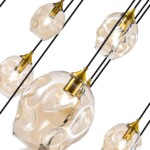 SL1188.303.16 Люстра подвесная ST-Luce Латунь/Коньячный E14/E27 12+4*40W IDESIA — изображение 3