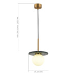 SL1191.363.01 Светильник подвесной ST-Luce Латунь/Латунь, Зеленый G9 LED 1*5W 4000K NEBULA — изображение 4