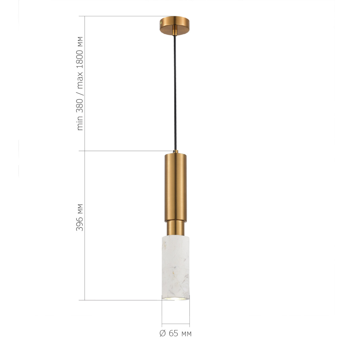 SL1192.353.01 Светильник подвесной ST-Luce Латунь/Латунь, Белый GU10 1*5W 4000K PRIETTI — изображение 3