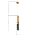 SL1192.363.01 Светильник подвесной ST-Luce Латунь/Латунь, Зеленый GU10 1*5W 4000K PRIETTI — изображение 4