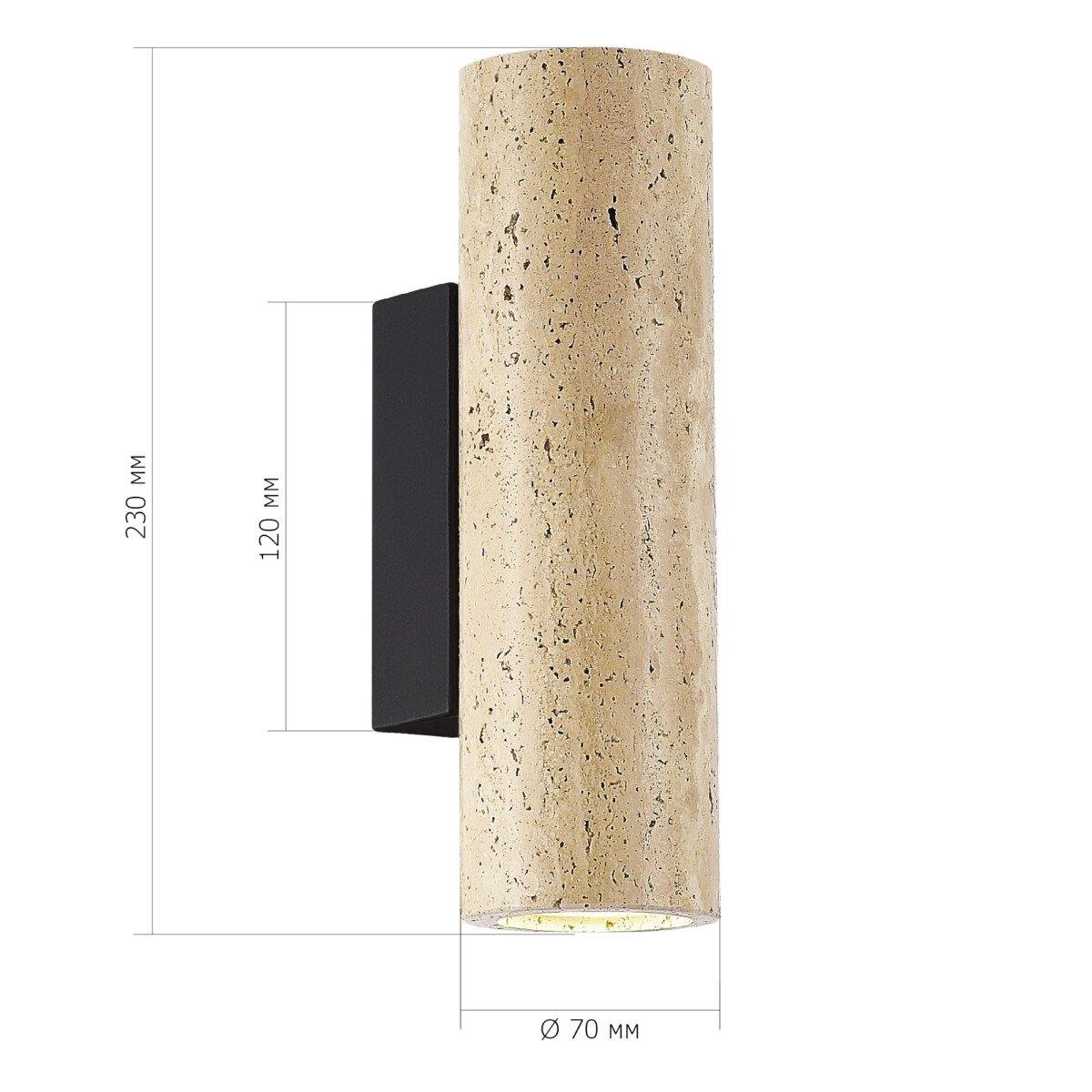 SL1194.411.01 Светильник настенный ST-Luce Черный/Бежевый GU10 1*5W 4000K EARTHY — изображение 4