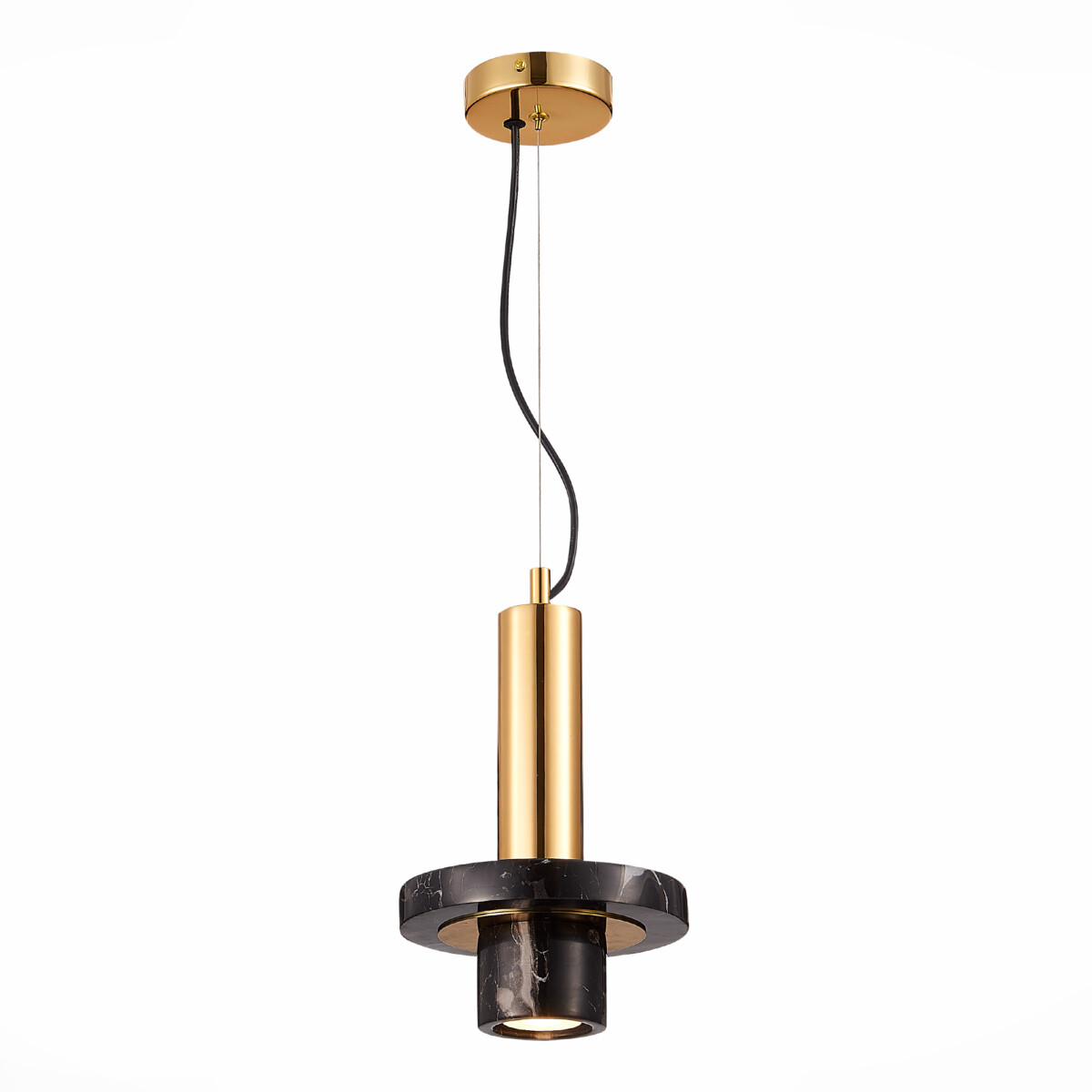 SL1210.403.01 Светильник подвесной ST-Luce Золотистый/Черный GU10 1*5W PIETRA — изображение 1