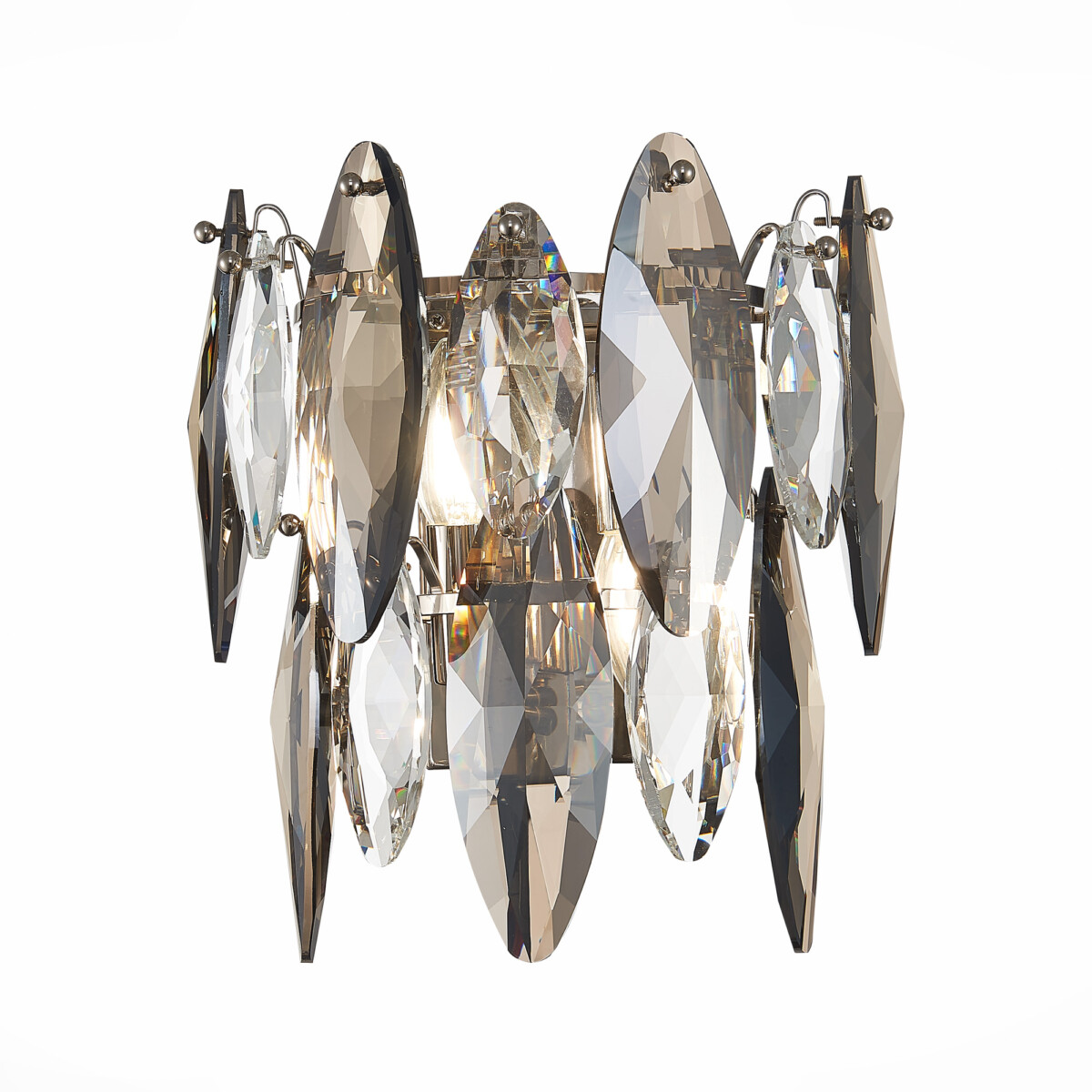 SL1227.101.02 Бра ST-Luce Никель/Прозрачный E14 2*40W ANCONA — изображение 1