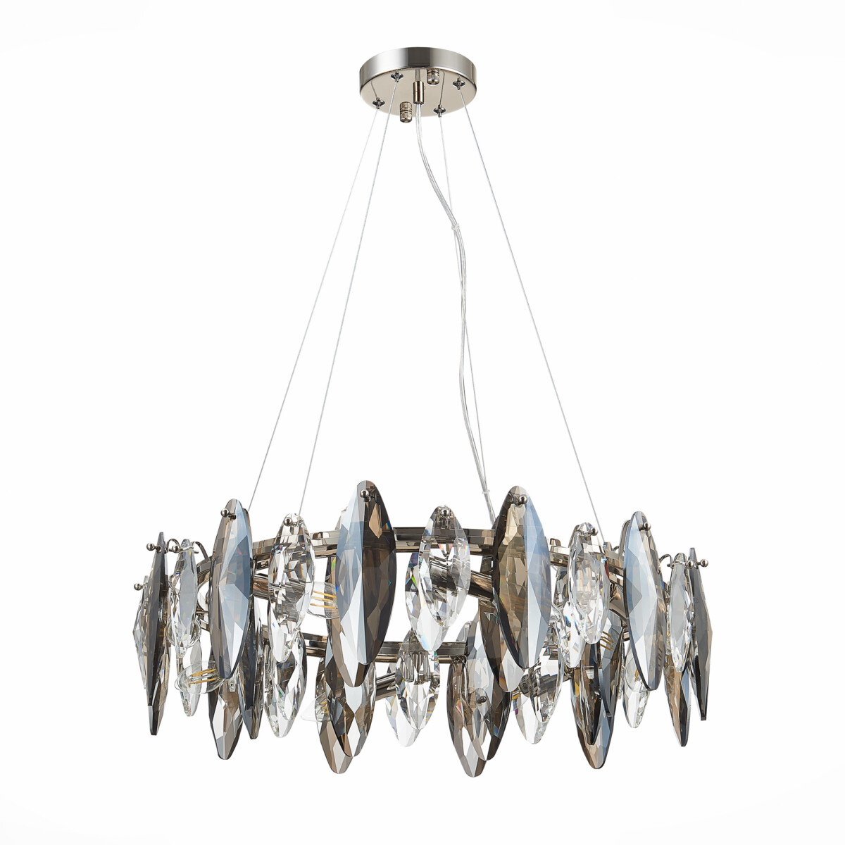 SL1227.103.08 Люстра подвесная ST-Luce Никель/Прозрачный E14 8*40W ANCONA — изображение 2