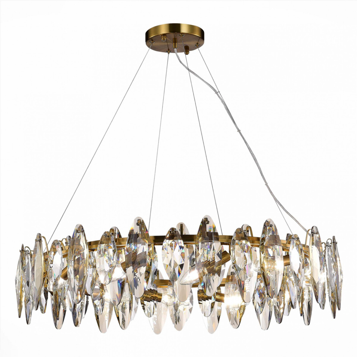 SL1227.303.12 Люстра подвесная ST-Luce Латунь/Прозрачный E14 12*40W ANCONA — изображение 1