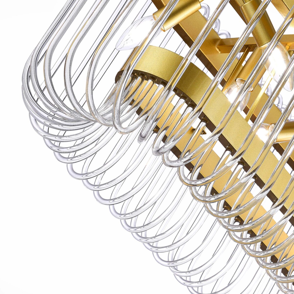 SL1228.203.08 Люстра подвесная ST-Luce Золотистый/Прозрачный E14 8*40W GROSSETO — изображение 4