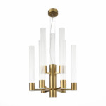 SL1229.303.09 Люстра подвесная ST-Luce Латунь/Прозрачный GU10 9*5W TERNI — изображение 2