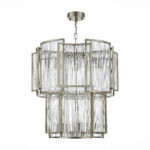 SL1234.103.08 Люстра подвесная ST-Luce Никель/Прозрачный, Никель E14 8*60W COSENZA — изображение 2
