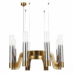 SL1235.303.08 Люстра подвесная ST-Luce Латунь/Хром, Прозрачный E27 8*40W ETTORE — изображение 2
