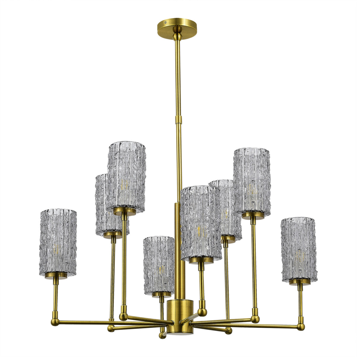 SL1240.303.08 Люстра подвесная ST-Luce Латунь/Дымчатый E27 8*60W GACCIOLO — изображение 2