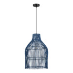 SL1513.403.01 Светильник подвесной ST-Luce Черный/Синий E27 1*40W CESTA — изображение 2