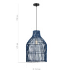 SL1513.403.01 Светильник подвесной ST-Luce Черный/Синий E27 1*40W CESTA — изображение 4